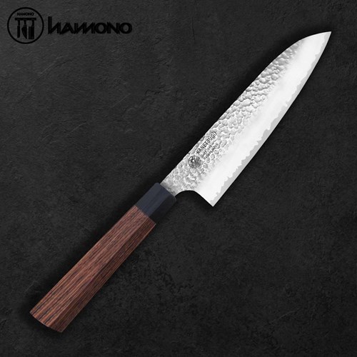 Dao Santoku Seki Kanetsugu 170mm Thép VG10 Cán Gỗ Pakka