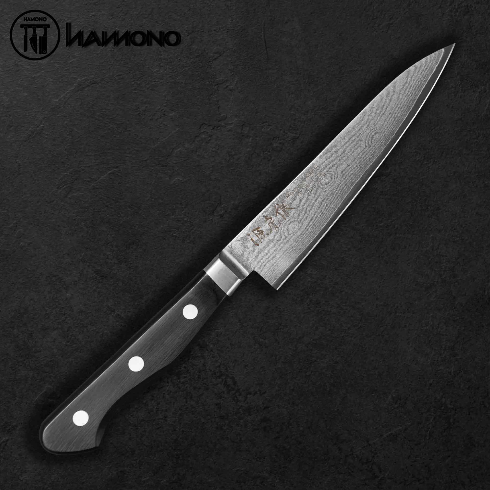 Dao Đa Năng Minamoto Kotetsu Damascus VG10 Petty 120mm