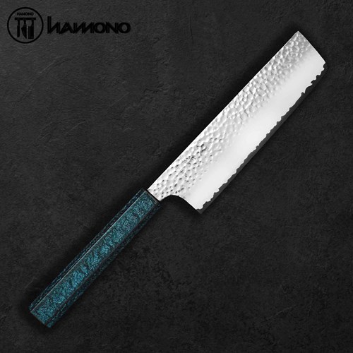 Dao Nakiri Seki Kanetsugu VG10 175mm Cán Xanh Dương