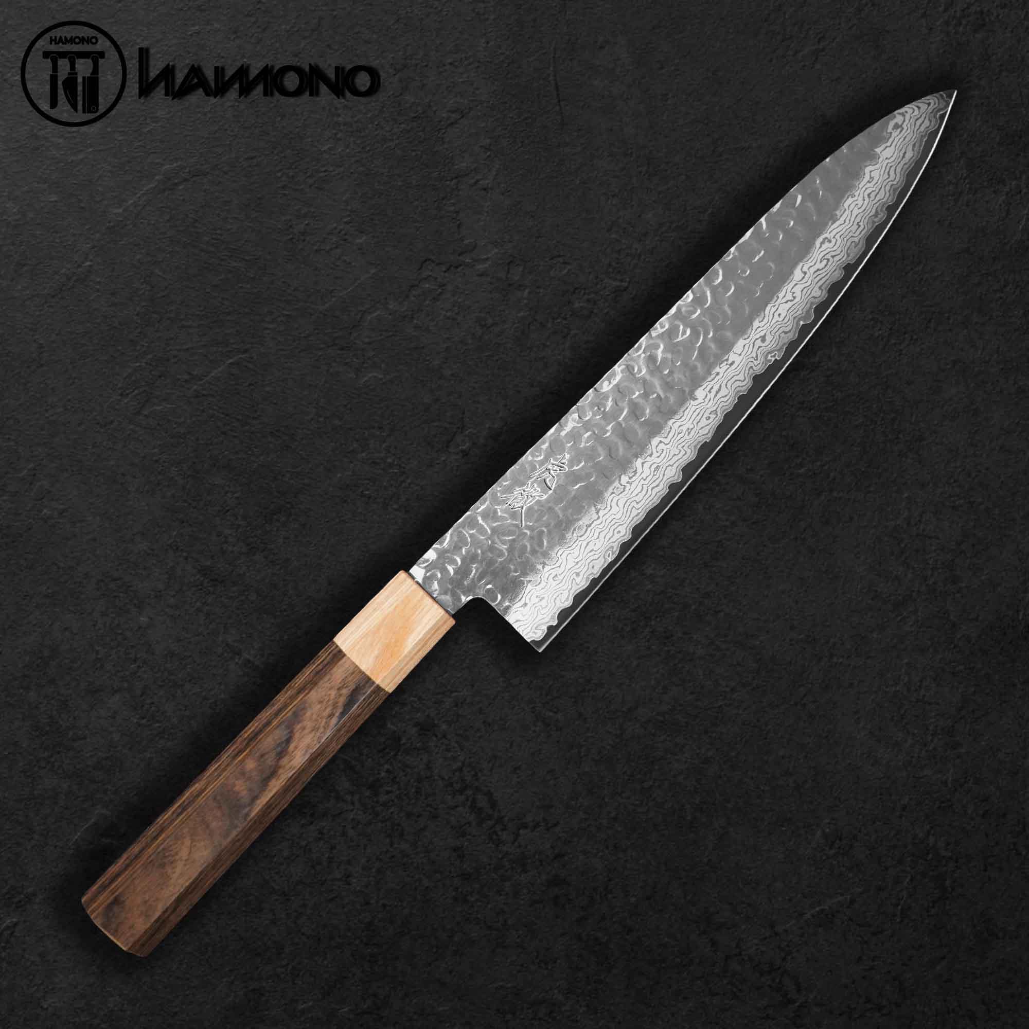 Dao Đa Năng Yasuda Kotetsu Wa Damascus VG10 Gyuto 210mm
