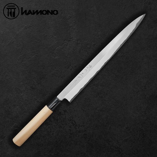 Dao Hidari Yoshimitsu Yanagiba Sashimi Thép Trắng Shirogami 2 330mm