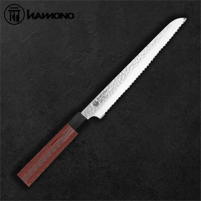 Seki Kanetsugu Bread 210mm VG10 Oak Wood Handle  