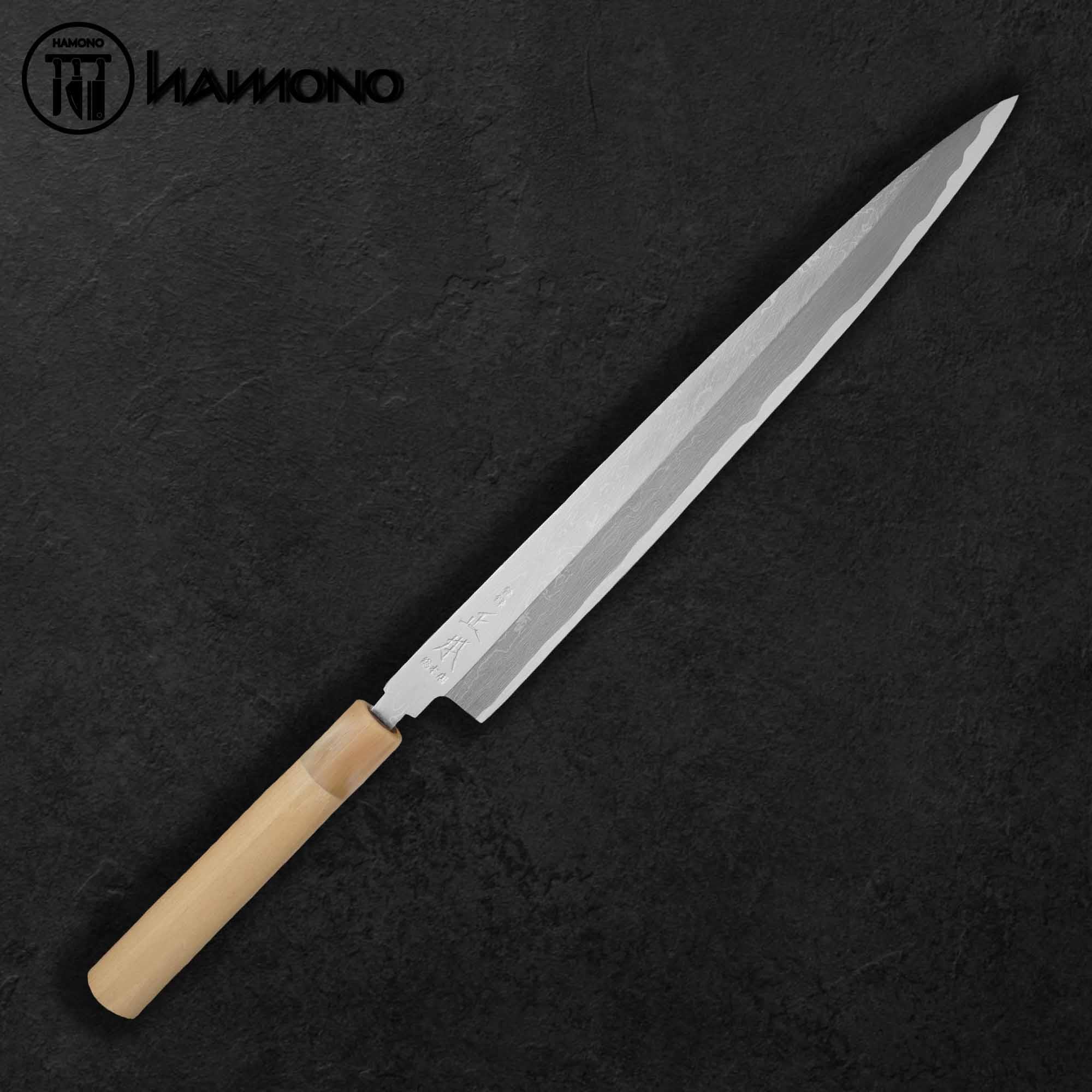 Dao Yanagiba Masamoto Honagasumi Suminagishi Thép Xanh 300mm