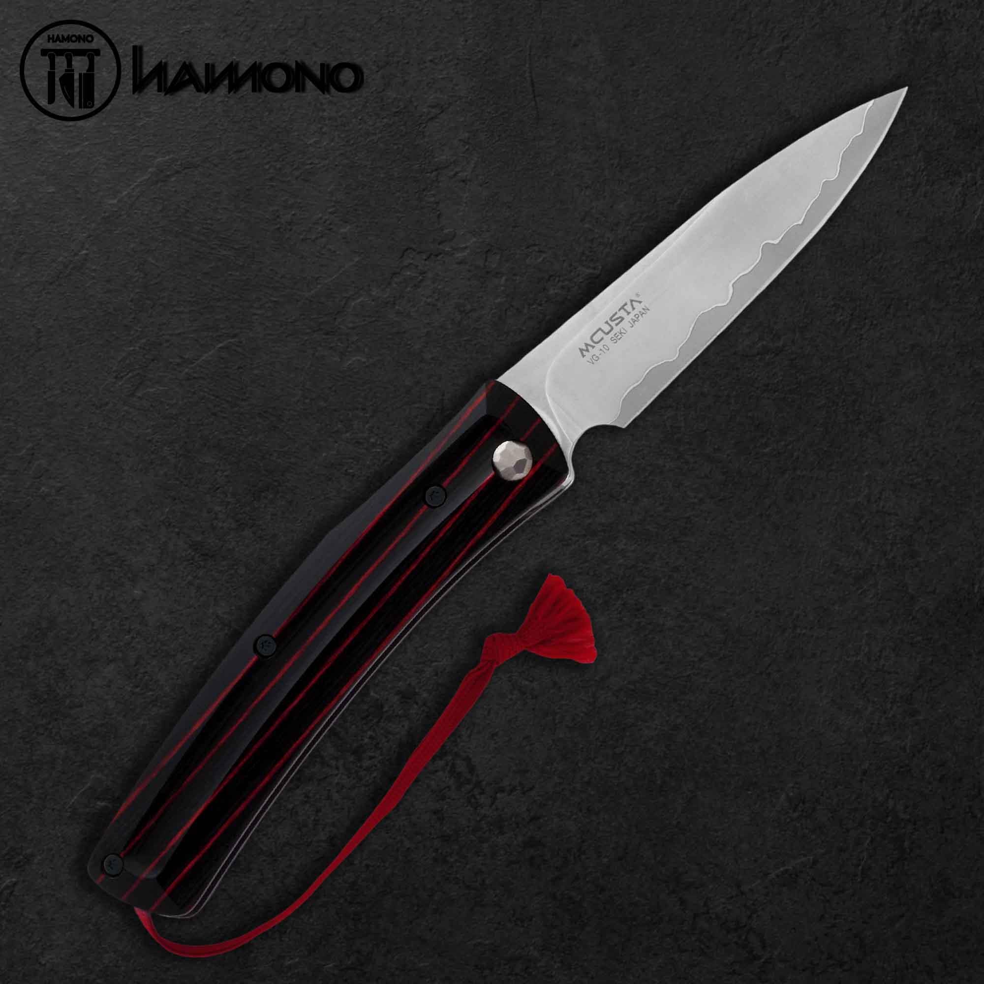Dao Gấp Mcusta Fusion Thép VG10 Đen Đỏ MC-0191C