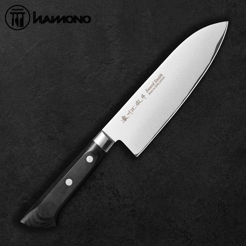 Dao Đa Năng Satake Thép 3 Lớp Aogami 2 Santoku 170mm