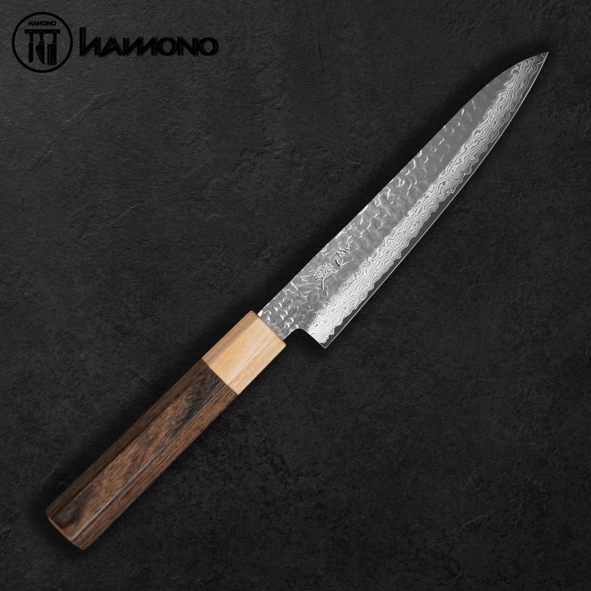 Dao Đa Năng Yasuda Kotetsu Wa Damascus VG10 Petty 150mm
