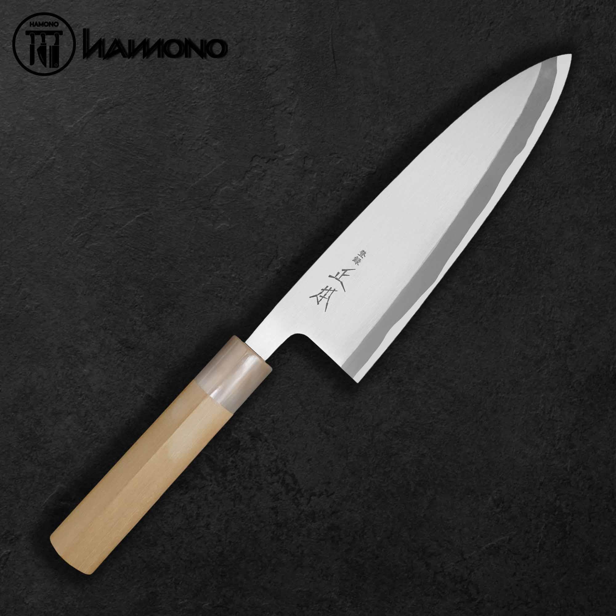 Dao Masamoto Kasumi Thép Shirogami Deba 195mm