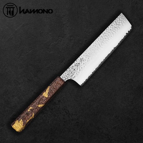 Dao Nakiri Seki Kanetsugu VG10 175mm Lá Vàng (Đồng)