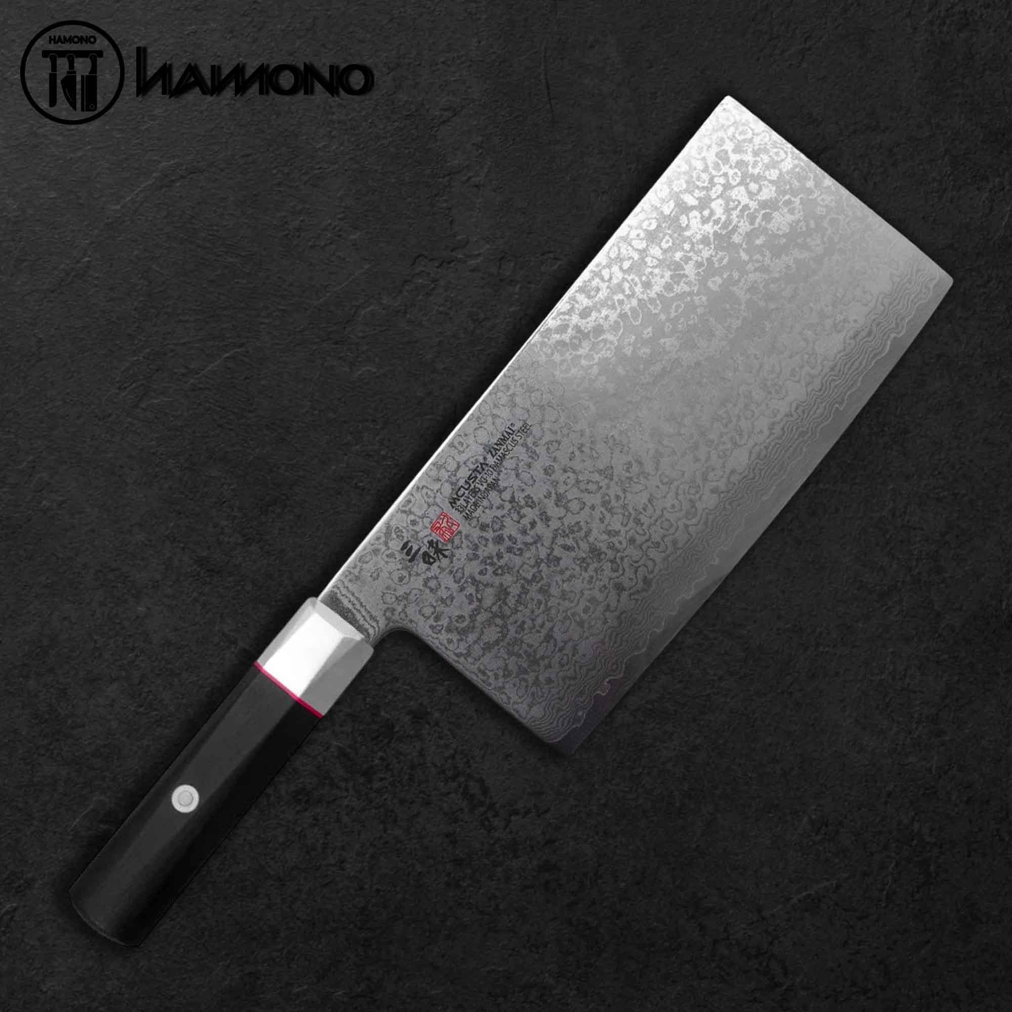 Dao Phay Cleaver Zanmai Mcusta Damascus VG10 180mm
