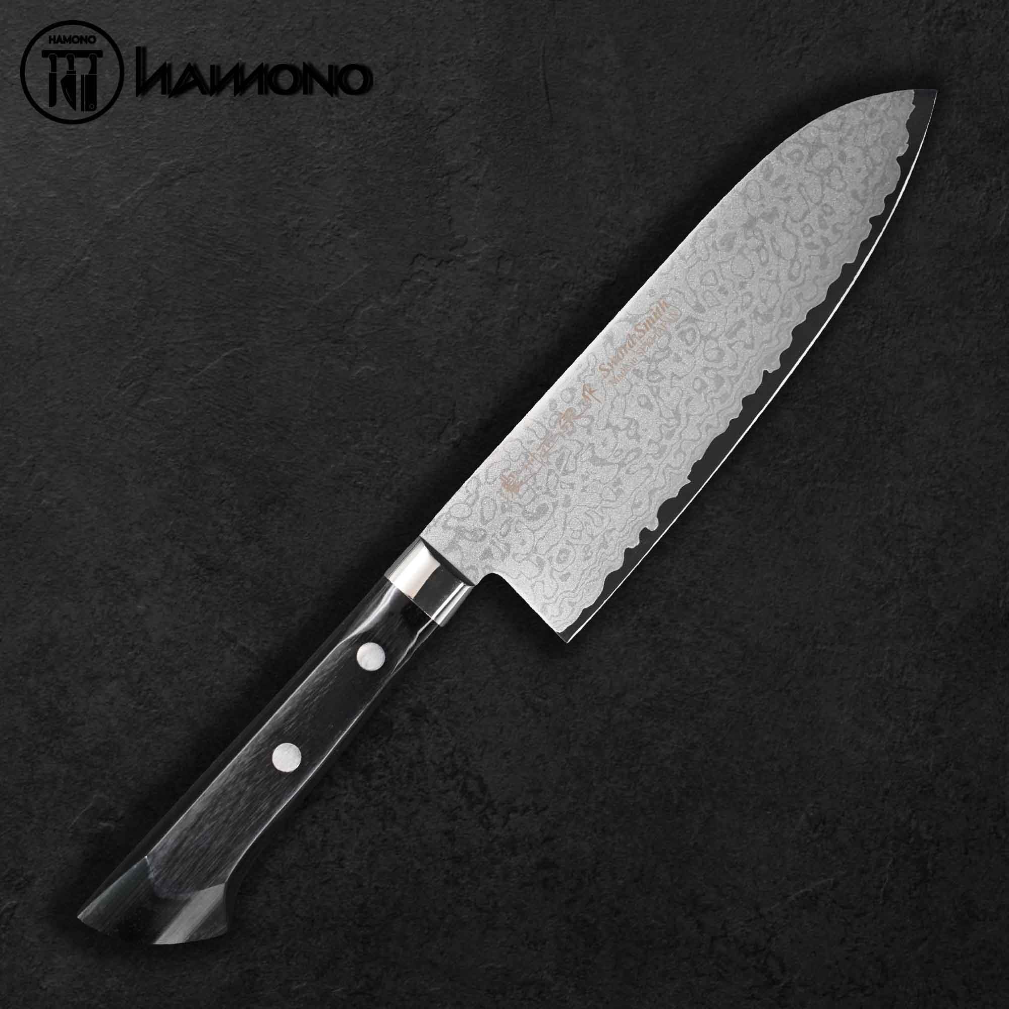 Dao Đa Năng Satake Damascus VG10 Santoku 170mm