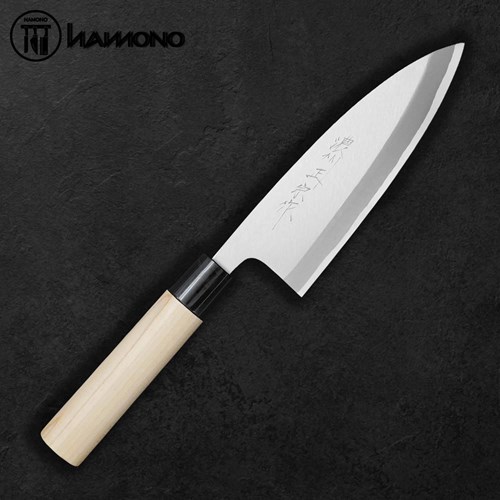 Dao Satake Hidari Yoshimitsu Deba Thép Trắng Shirogami 2 165mm