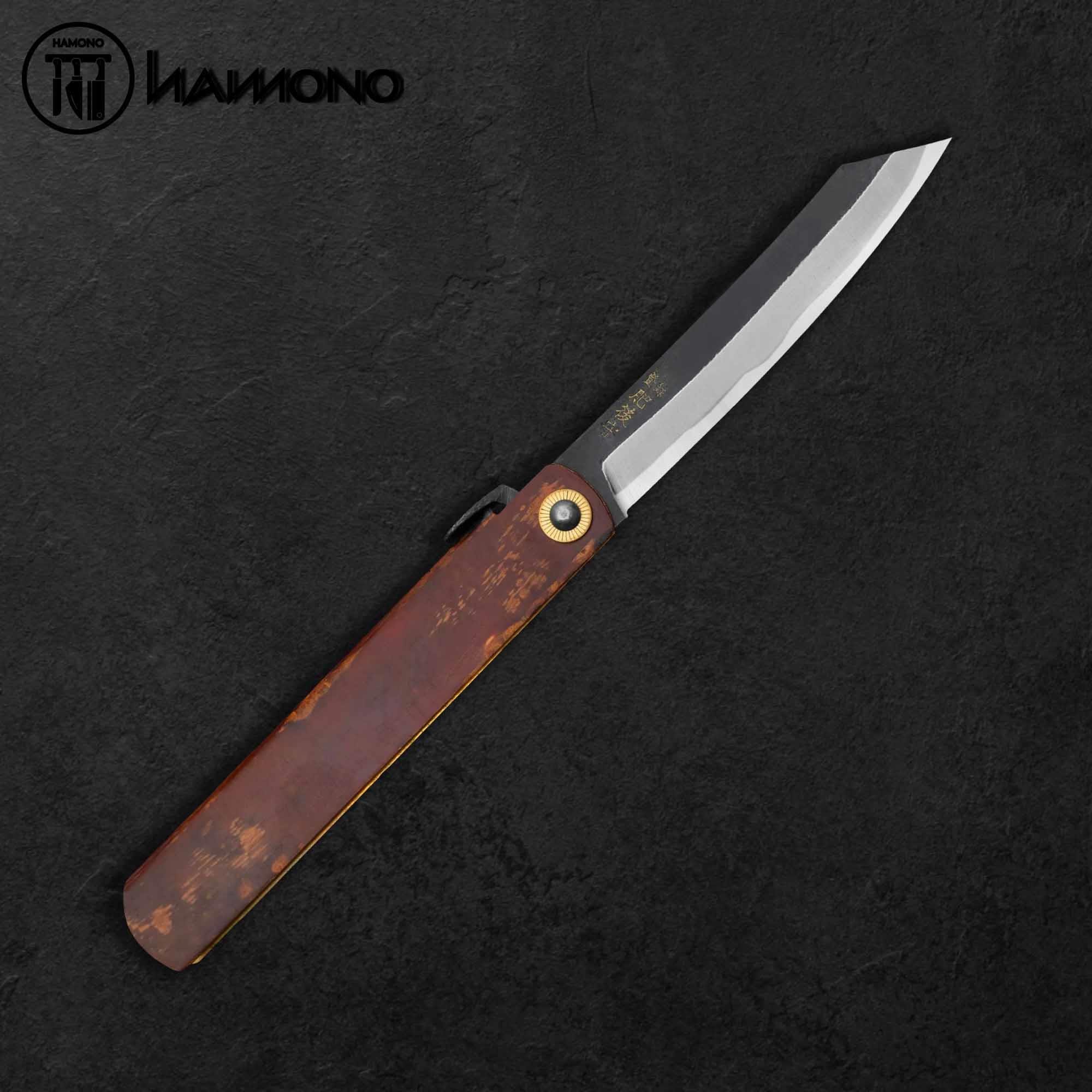 Dao Gấp Nagao Kanekoma Higonokami Aogami Custom Birch