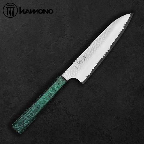 Dao Santoku Seki Kanetsugu VG10 170mm Cán Xanh Lá