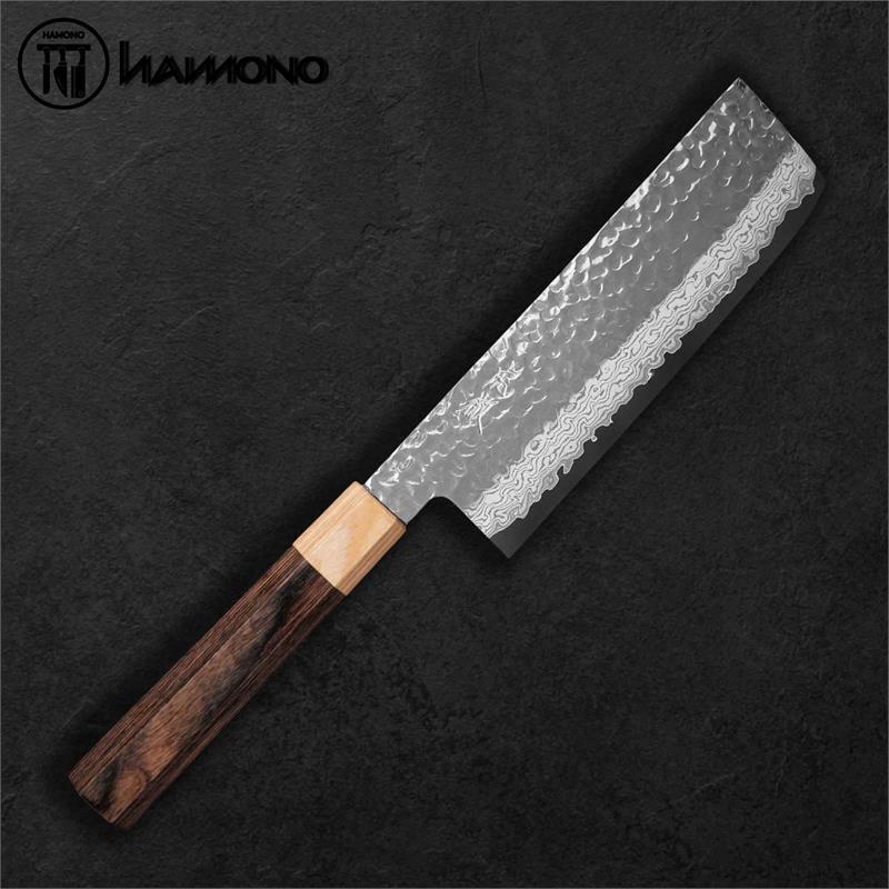 Yasuda Kotetsu Wa Damascus VG10 Nakiri 165mm