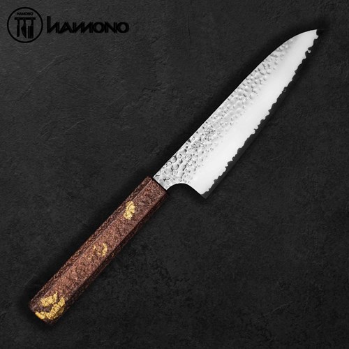 Dao Santoku Seki Kanetsugu VG10 170mm Lá Vàng (Đồng)