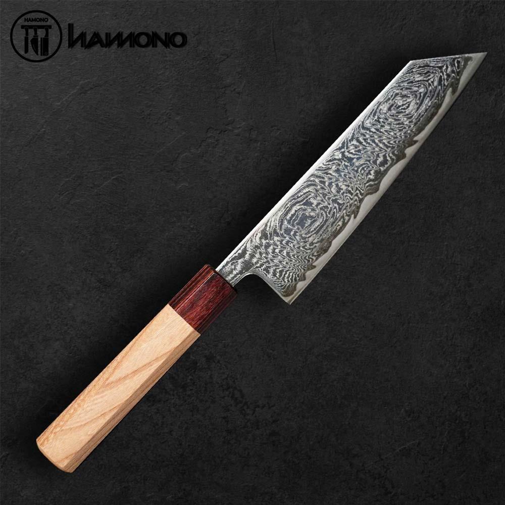 Dao Đa Năng Bunka Damascus Xoáy Nước Keyaki 17cm