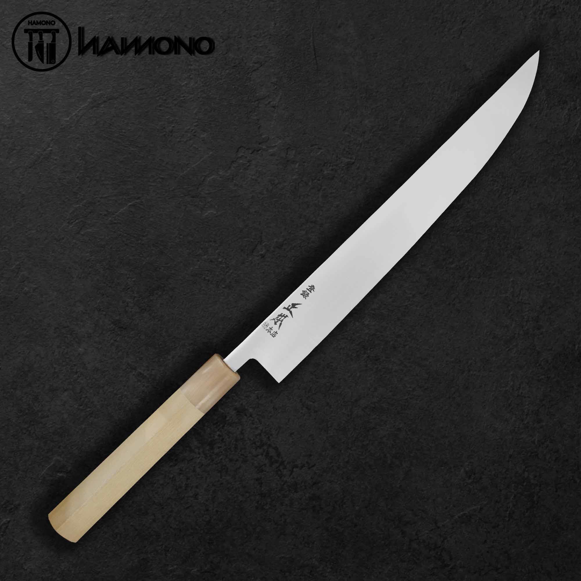 Dao Đa Năng Masamoto Thép Kháng Rỉ Molybdenum Sujihiki Carving 255mm