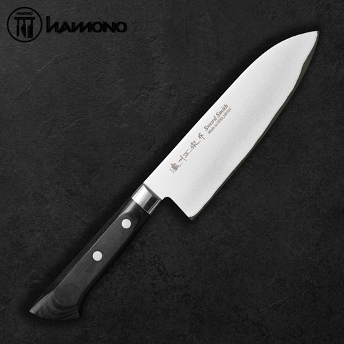 Dao Đa Năng Satake Thép 3 Lớp Aogami 2 Santoku 170mm