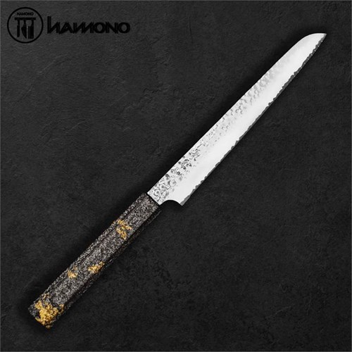 Seki Kanetsugu Bread 210mm VG10 Pattern Gold Leaf Silver