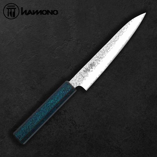 Dao Utility Seki Kanetsugu 150mm Thép VG10 Cán Gỗ Sồi Pattern (Blue)