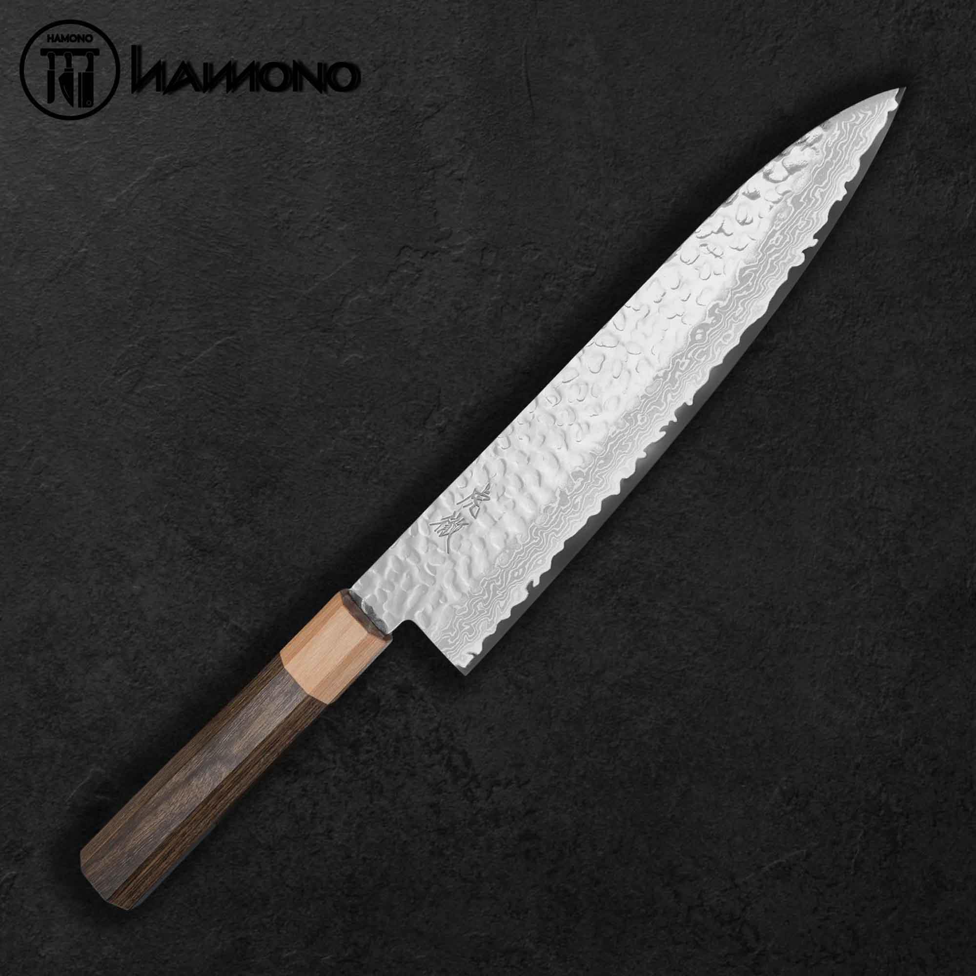 Dao Đa Năng Yasuda Kotetsu Wa Damascus VG10 Gyuto 210mm