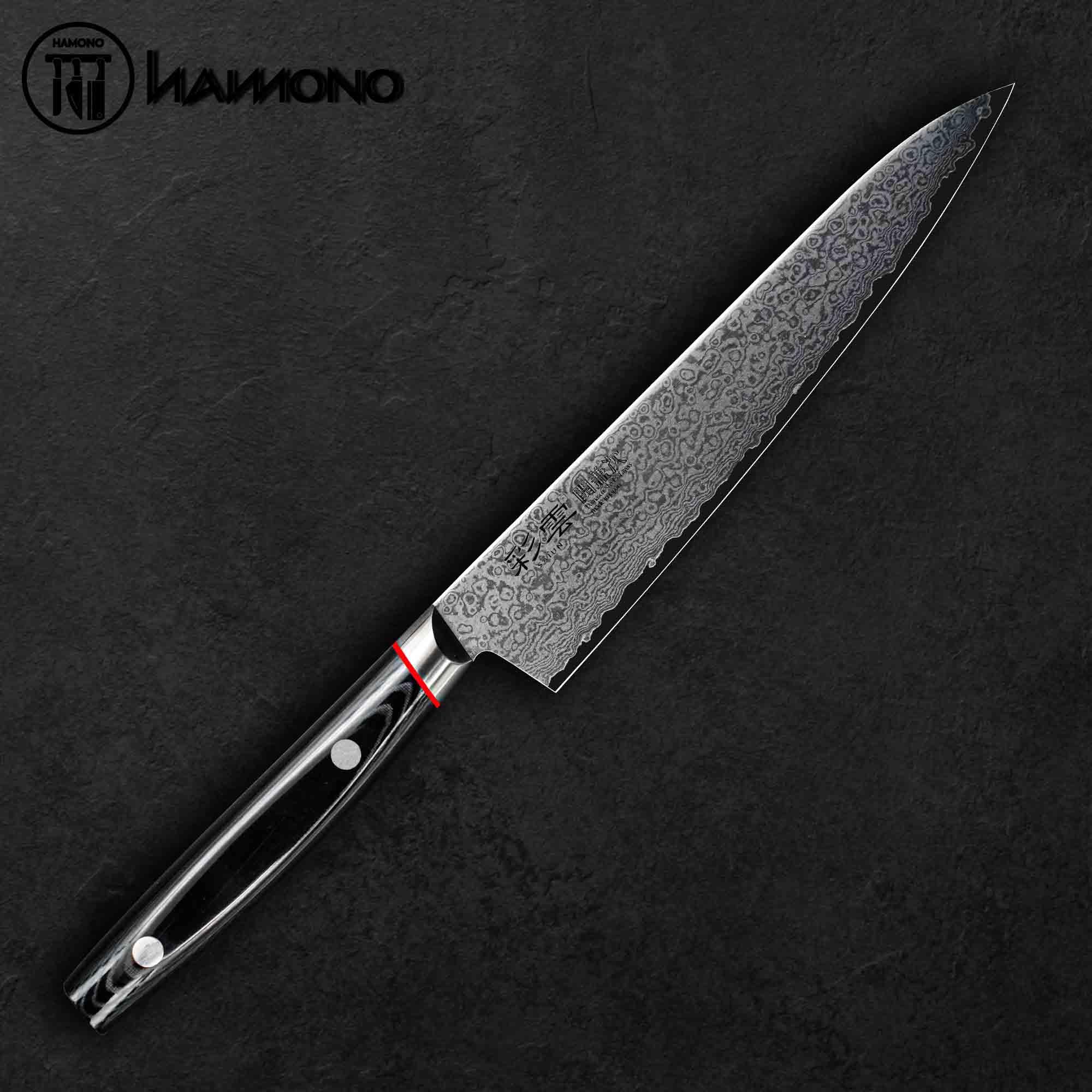 Dao Đa Năng Petty Saiun 150mm Thép Damascus VG10