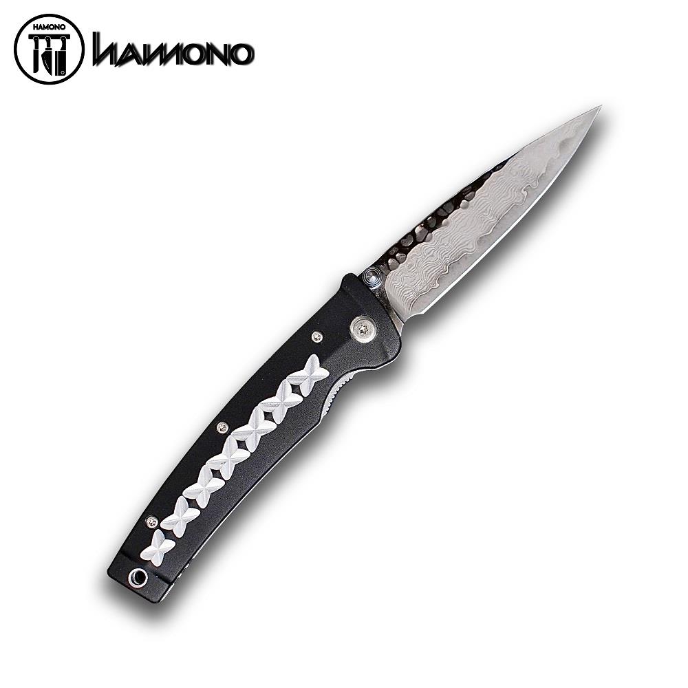 Dao Gập MCUSTA Damascus Lõi VG10 Cán Đen Trắng