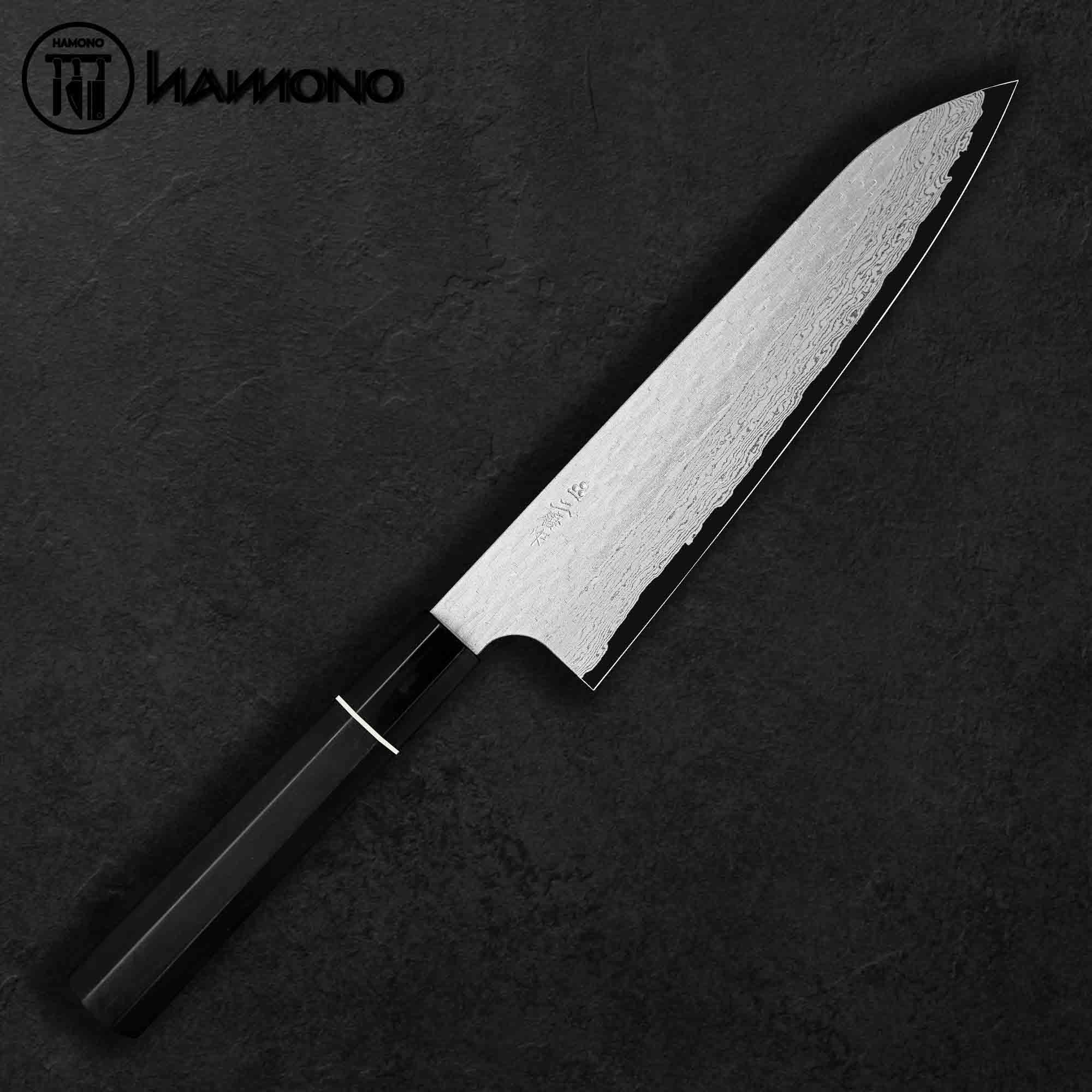 Dao Đa Năng Gyuto Nigara 210mm Thép VG XEOS Cán Gỗ Mun (LIMITED)